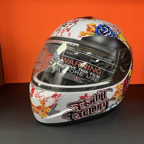 CASCO CERRADO R7 RACING MD-800 DOBLE MICA L