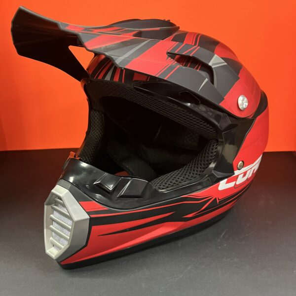 CASCO CROSS MOTOCORP ABS-DOT MATT RED BRAIN