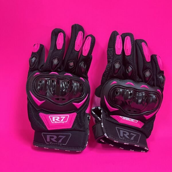 GUANTES VEL R7 RACING ROSA L