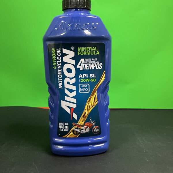 ACEITE AKRON 946 ML MOTORCYCLE 4T 20W-50